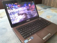 ASUS K43SJ. 2,3����, ��� 4 ��, ���� 500���, WiFi, Bluetooth, ����������� �� 2��. ����