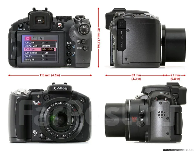 Canon PowerShot S5 IS. 8 - 8.9 ��, ���: 12� ����
