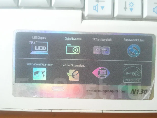 Samsung N130. 1,6����, ��� 1024 ��, ���� 160���, WiFi: 1, Bluetooth: 1 ����