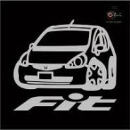 Наклейка Honda FIT c фирменной надписью