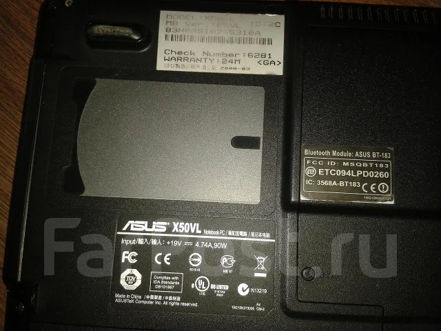 ASUS X50V. 2����, ��� 1024 ��, WiFi: 1, Bluetooth: 1 ����