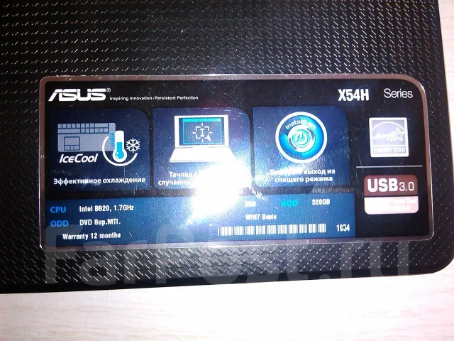 ASUS X54H. ��� 2048 ��, ���� 320���, WiFi: 1, ����������� �� 2��. ����