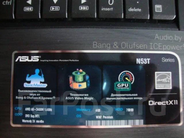 Asus N53TA. ��� 4 ��, ���� 750���, WiFi: 1, Bluetooth: 1 ����