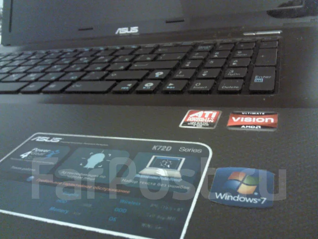 ASUS K72DR. 23����, ��� 4 ��, ���� 500���, WiFi: 1, Bluetooth: 1 ����