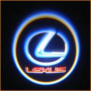 Проекция логотипа в двери авто Lexus