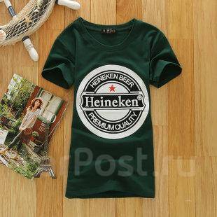 Темно-зеленая футболка Heineken, размер: 42, 88,0 см, новый во Владивостоке