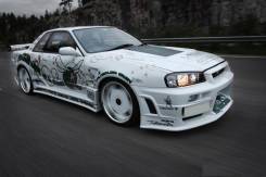 Порог пластиковый. Nissan Skyline, ER32, YHR32, ER34, HR34, BNR34, HR32, BNR32, FR32, ECR32, HNR32, HCR32, ENR34