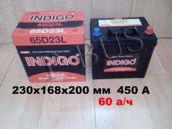 Indigo. 60 А.ч., левое крепление, производство Корея