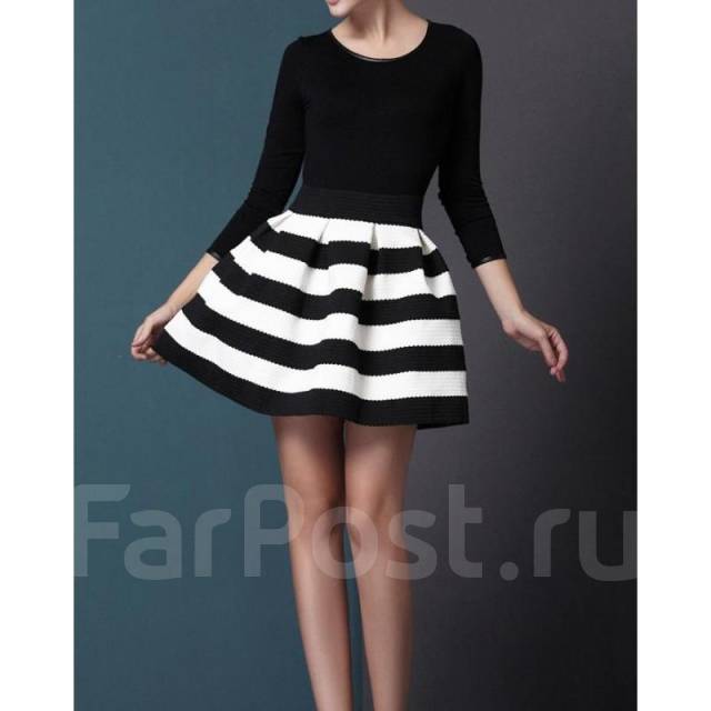 Юбка в полоску, копия Москино - 700руб