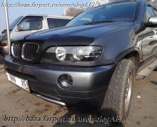Фары линзовые, диодные, тюнинг, черные для BMW X5 c 2001 г. и выше