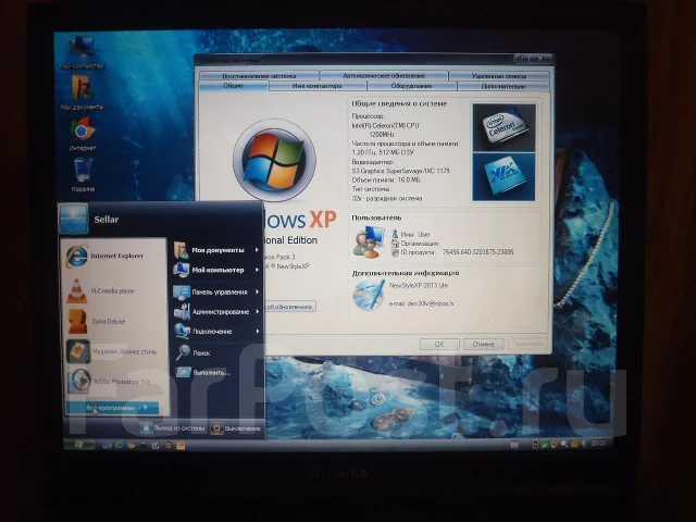 Toshiba Satellite. 1,2����, ��� 512 ��, ���� 40���, ����������� �� 2��. ����