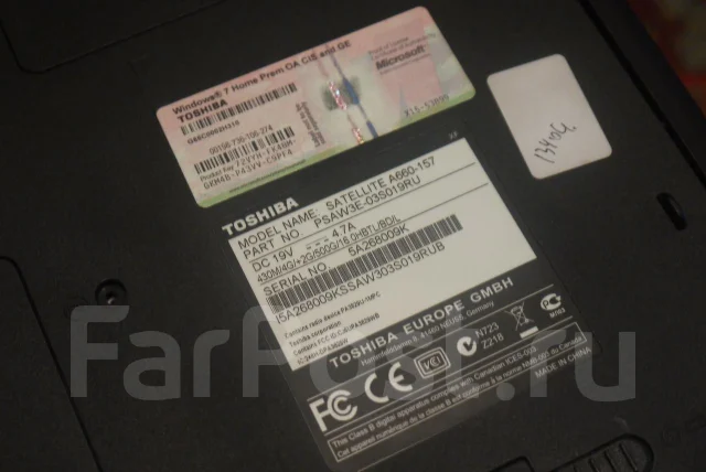 Toshiba Satellite A660-157. 2,2����, ��� 4 ��, WiFi: 1, Bluetooth: 1 ����
