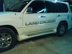 Накладка на порог. Toyota Land Cruiser Cygnus, UZJ100W, FZJ100, FZJ105, HDJ100, HDJ100L, HDJ101, HDJ101K, HZJ105, J100, UZJ100, UZJ100L Toyota Land Cr...
