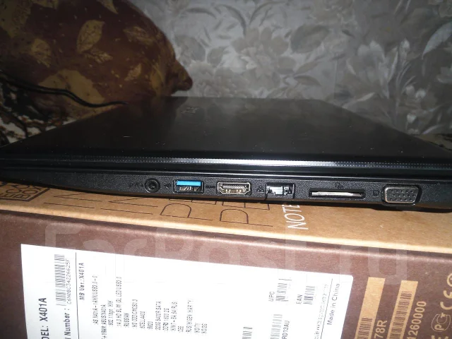 ASUS X401A. 1,7����, ��� 2048 ��, ���� 320���, WiFi: 1, Bluetooth: 1 ����