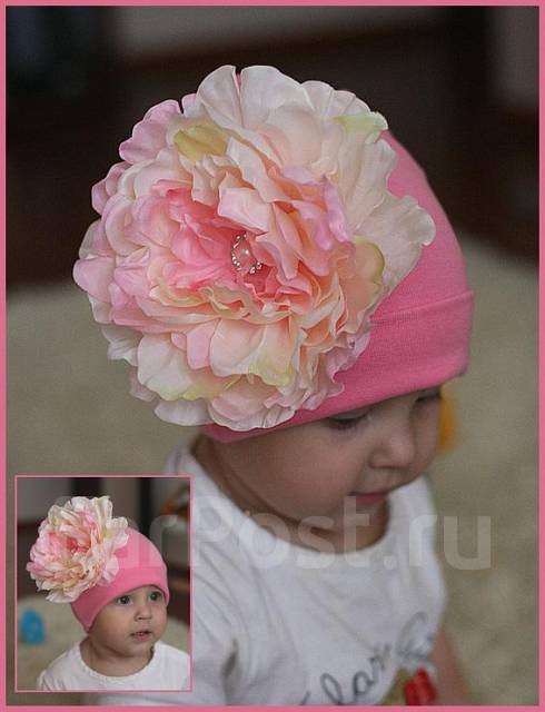 Цветы на детскую шапку
