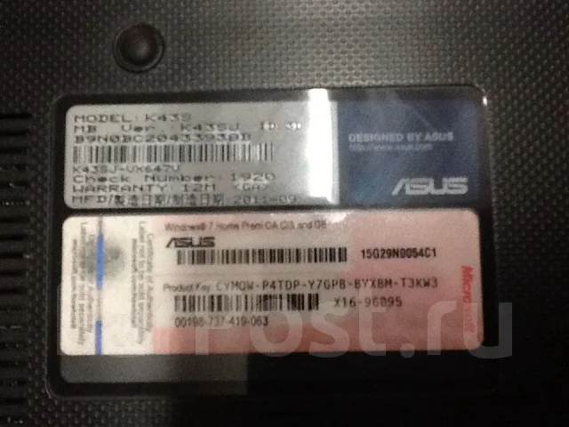 ASUS K43SV. ��� 2048 �� ����