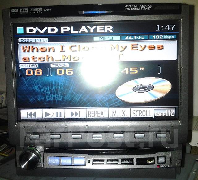 Alpine IVA-D901J DVD/CD/MP3, б/у во Владивостоке