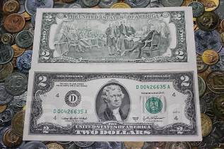 Редкая купюра 2$ США на удачу и богатство - Банкноты во Владивостоке