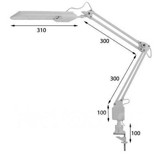 Светильник настольный  KD-017С белый на струбцине 09512 - Свет .