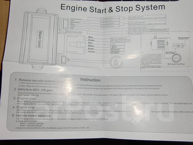 Keyless entry push start system инструкция на русском схема подключения