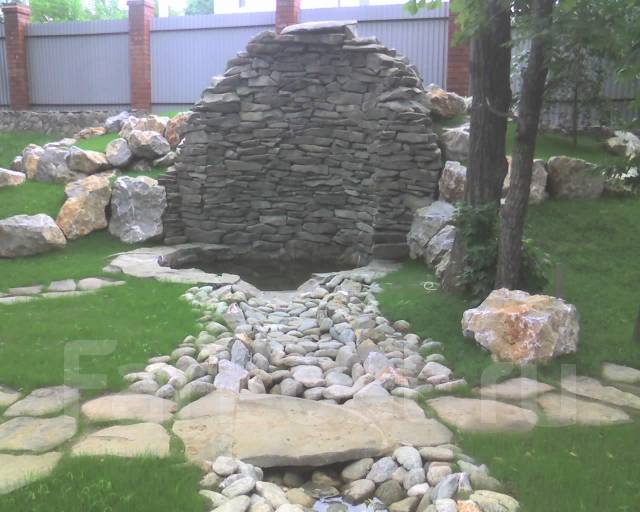 Укладка плитняка. дорожки, лестницы, стеночки во Владивостоке