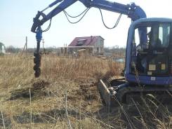 Услуги экскаватора, ямобур (буроям) на гусяничном ходу