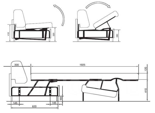 Схема сборки раскладного дивана