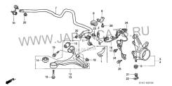 Сайлентблок. Honda: Civic Hybrid, Civic Ferio, Civic, CR-V I-CTDI, Stream, CR-V, Edix, Integra, FR-V Двигатели: LDA1, D17A2, D17A8, D14Z6, D17Z1, D15Y...