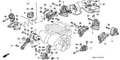 Сайлентблок. Honda Ascot Innova, E-CB3, E-CB4 Honda Accord, E-CB1, E-CB2, E-CB3, E-CB4 Honda Ascot, E-CB4, E-CB3, E-CB2, E-CB1 Двигатели: F20A2, F20A3...