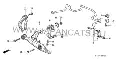 Сайлентблок. Honda: Civic Ferio, Civic, Integra SJ, CR-V, Partner, Orthia, Domani, Ballade Двигатели: D16B1, P6DD6, D14A3, P6FD6, B16A6, F16X4, D15Y1...