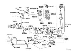 Сайлентблок. Toyota Cresta, JZX91, JZX90, JZX93, JZX105, GX105, JZX100, JZX101, GX90, SX90, LX90, GX100, LX100 Toyota Crown, JZS155 Toyota Mark II, GX...