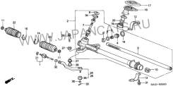 Наконечник рулевой. Honda: Civic Ferio, CR-X Delsol, Civic, Integra SJ, CR-V, Domani, Integra, Partner, Orthia, Ballade, Civic CRX Двигатели: D16B1, P...