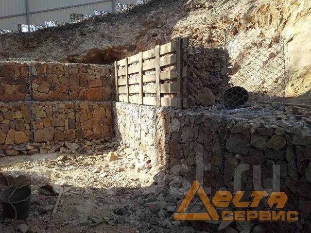 Габионы продажа и установка! армирование склонов подпорными стенами во ...