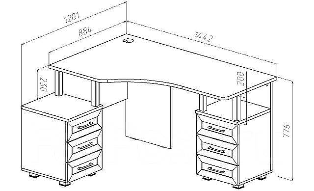 Чертежи современных компьютерных столов