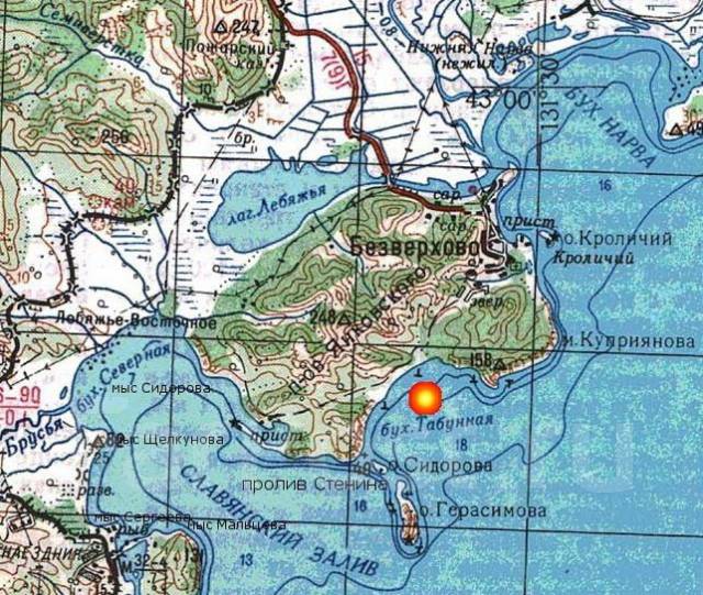 Карта хасанского района приморского края подробная с бухтами