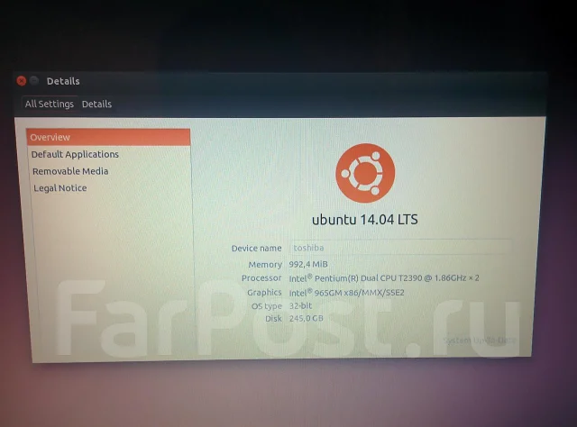 Toshiba Satellite Pro L300-165. 1,9����, ��� 1024 ��, ���� 250���, WiFi: 1, ����������� �� 3��. ����