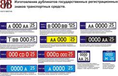 Дубликаты гос. номеров. Изготовление. Доставка. Под заказ из Владивостока