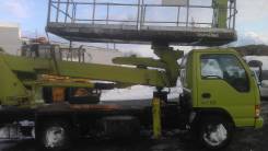 Isuzu Elf. Автовышка-платформа, 4 300 куб. см., 16 м.