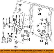 Замок двери. GMC Savana Chevrolet Express