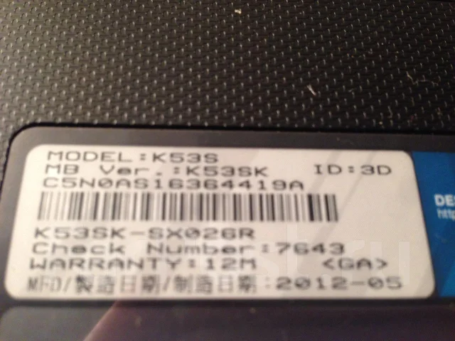 Asus K53SK. ��� 6 ��, WiFi: 1, Bluetooth: 1 ����