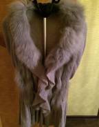 Продам вязанную кофту с мехом. 48