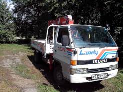 Isuzu Elf. Грузовик с манипулятором , 3 636 куб. см., 3 000 кг.