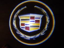 Беспроводная лазерная проекция логотипа в двери Cadillac