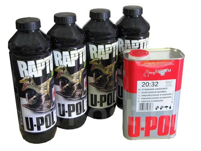 RAPTOR™ U-POL черный комплект 1л. (бутылка+отвердитель). U-POL. Киев