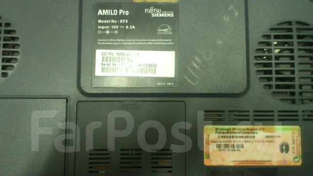 Fujitsu Siemens Amilo. 2,5����, ��� 512 ��, ���� 60���, WiFi: 1 ����