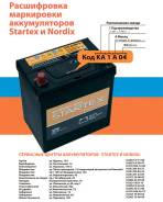 Startex. 65 А.ч., правое крепление, производство Корея. Под заказ
