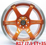RAYS VOLK RACING. 7.5x17", 4x100.00, 4x114.30, ET35, ЦО 73,0 мм.