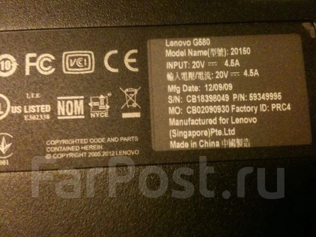 Lenovo G580. 1,8���� ����