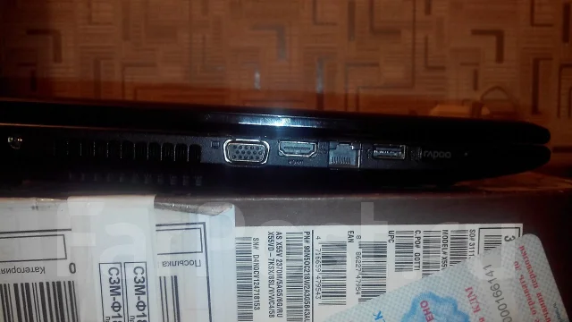 Asus X55VD. 2,4����, ��� 6 ��, ���� 500���, WiFi: 1, Bluetooth: 1, ����������� �� 5��. ����