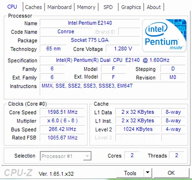 Intel Pentium E2140 ����